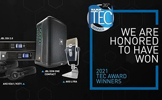 <b>2021 NAMM Show | JBL & AKG 榮摘技術成就與創(chuàng)新大獎！</b>